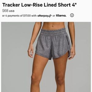 Lululemon Tracker low-rise lined short